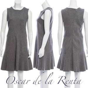 🚫SOLD🚫 Oscar de la Renta Grey Wool Cashmere Dress M EUC